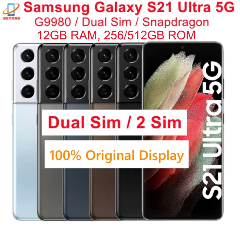 Samsung Galaxy S21 Ultra S21U 5G Dual Sim G9980 6.8