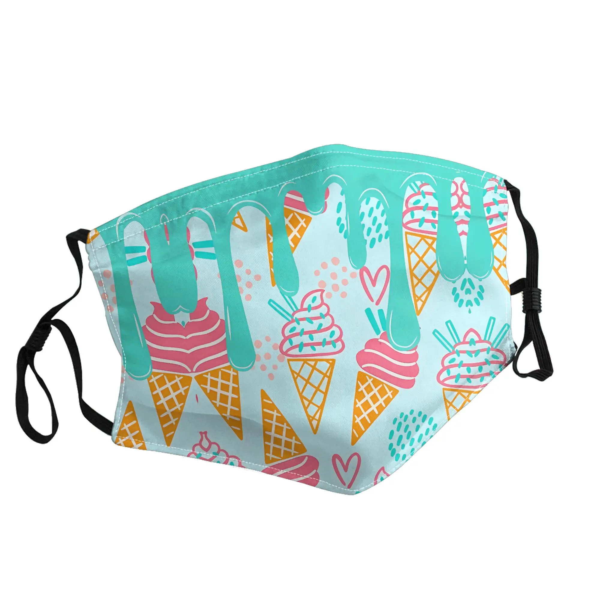 

Melting Ice Cream Mask Unisex Outdoor Fashion Printed