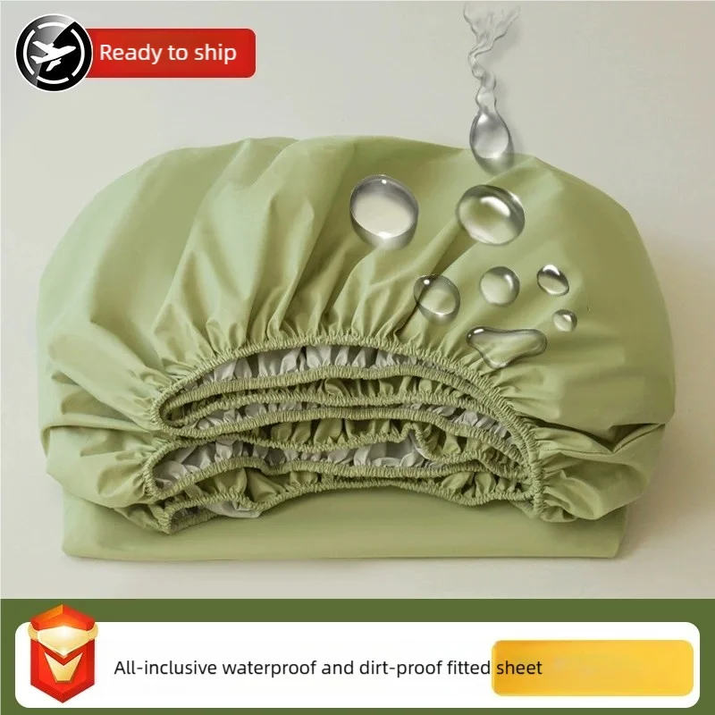 120/150/180x200 Fitted Bed Sheet With Elastic Band Solid Color Mattress Covers Protector Single Double King Beds 100% Polyest