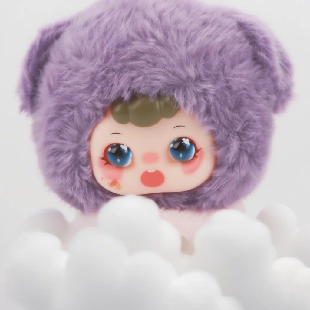 

22cm Cute Taro Pudding Plush Toy Vinyl Plush Hybrid Stuffed Dessert with Random Kawaii Faces Doll Gift for Kids&Dessert Lovers