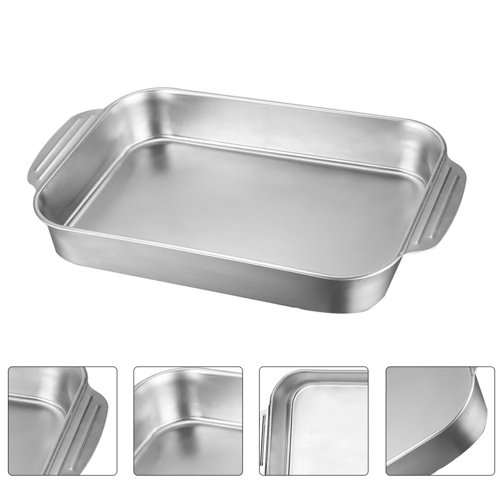 

Serving Amphora Grilled Fish Plate Platters Pan Roasting with Rack Stainless Steel Trays