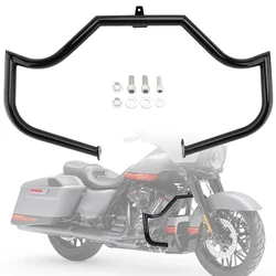 Motorcycle Chopped Engine Guard Fairing Support Bracket Gloss Black For Harley Touring Road King Street Glide Electra 2009-2023
