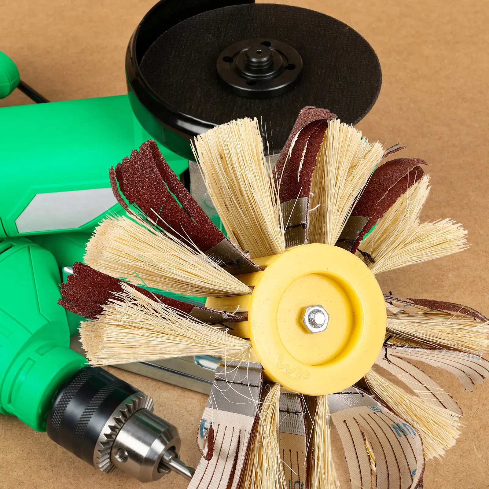 Sisal Fiber Sanding Drum Polisher Abrasive Buffing Wheel Drum Sander Rotary Tool Furniture Sanding Paper Heavy Duty Grit