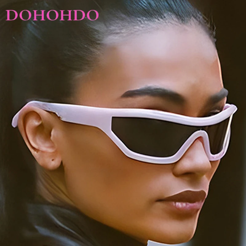 

Luxury Brand Design Punk One-Piece Women Sunglasses New Fashion Retro Men Sunglass Outdoor Sports Eyeglasses Female Lentes UV400