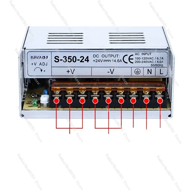 Industrial Transformer DC Switching Power Supply Box, NES, S-350W400-24V 15A, 5V Monitor, 12V, 48V
