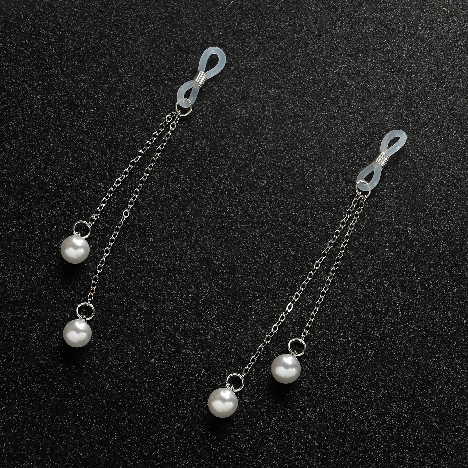 1 paire de chaînes de poitrine sexy rétro en imitation de perles pour femmes, adaptées aux boîtes de nuit, aux fêtes, aux vêtements de la saint-valentin