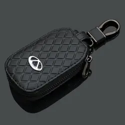 Leather Car Key Case for Chery Tiggo 3 4 5 6 7 8 Pro 5x 7 E3 E5 Arrizo 3 5 8 Omoda C5 E5 5 FX Remote Control Protective Cover