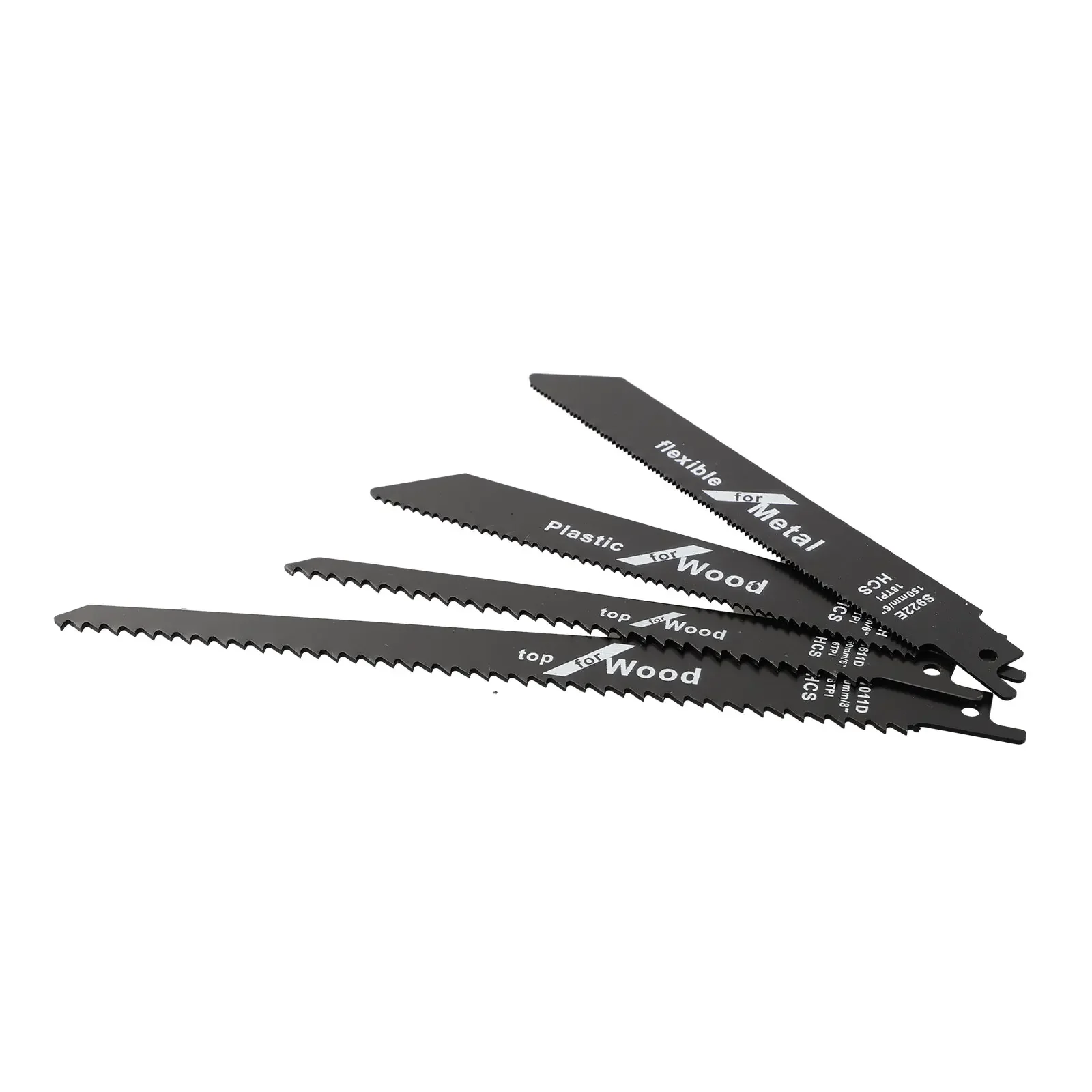 Tool Reciprocating Saw Blade 150mm 225mm 4pcs set Cutting High Carbon Steel Plastic Pipe Cutting Metal Cutting