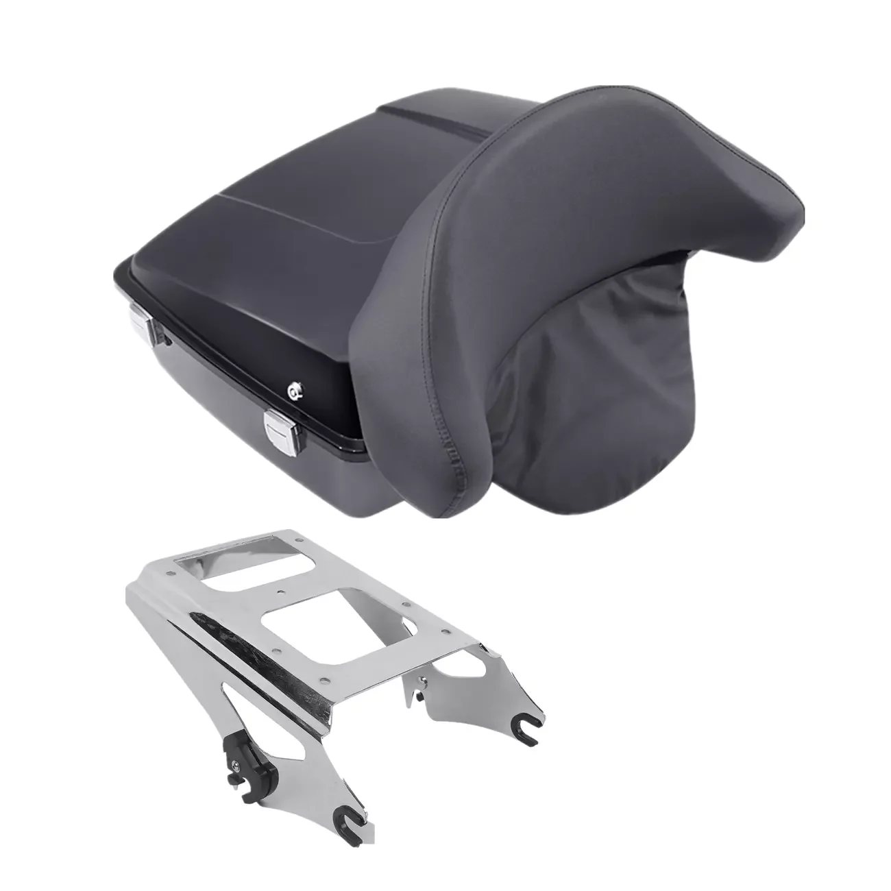 

Motorcycle Chopped Trunk Backrest Mount For Harley Touring Road King Glide 2009-2013