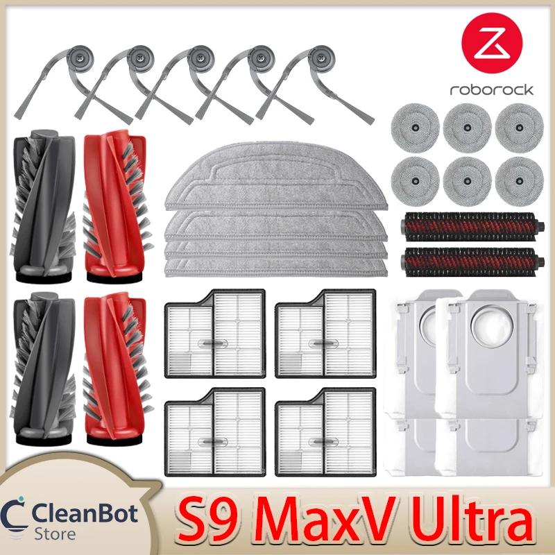 

Roborock S9 MaxV Ultra/ Saros 10 Filter DuoDivide Main / Side Brush Mop Dust Bag Robot Vacuum Cleaner Parts Optional