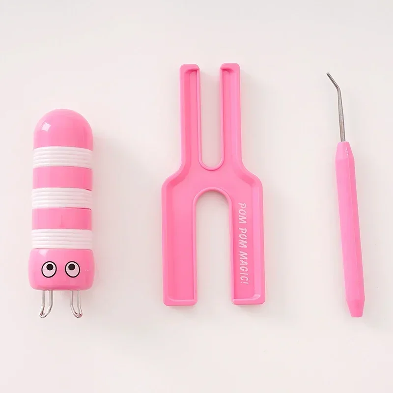 DIY Pom Maker Kit – Flauschiges Garn-Ball-Maker-Werkzeug, handgefertigtes Woll-Pompom-Bastelset zum Stricken, Häkeln, Schals und Hutdekoration