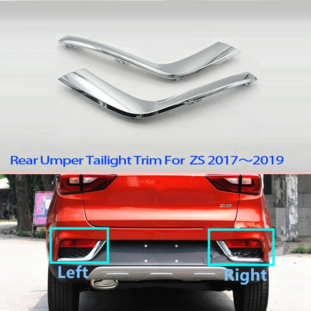 1Pair Car Rear Bumper Taillight Trim Fog Light Reflector Light Cover Brake Light Decorative Strip for MG ZS 2017-2019 image 2