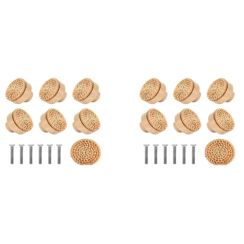 

ABMH-20PCS Деревянные ручки из бука и ротанга для ящиков, мебельные ручки, ручки для кухонных шкафов, ручки для комодов, 30 мм