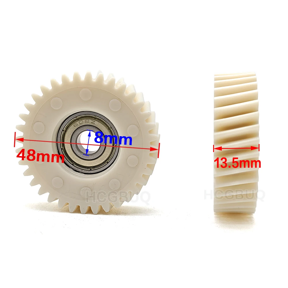 36Teeth 48x13.5mm Oblique Planetary Gear Helical Gear For Bafang Electric Bike Wheel Hub Motor Parts Nylon Gear with 8mm Bearing