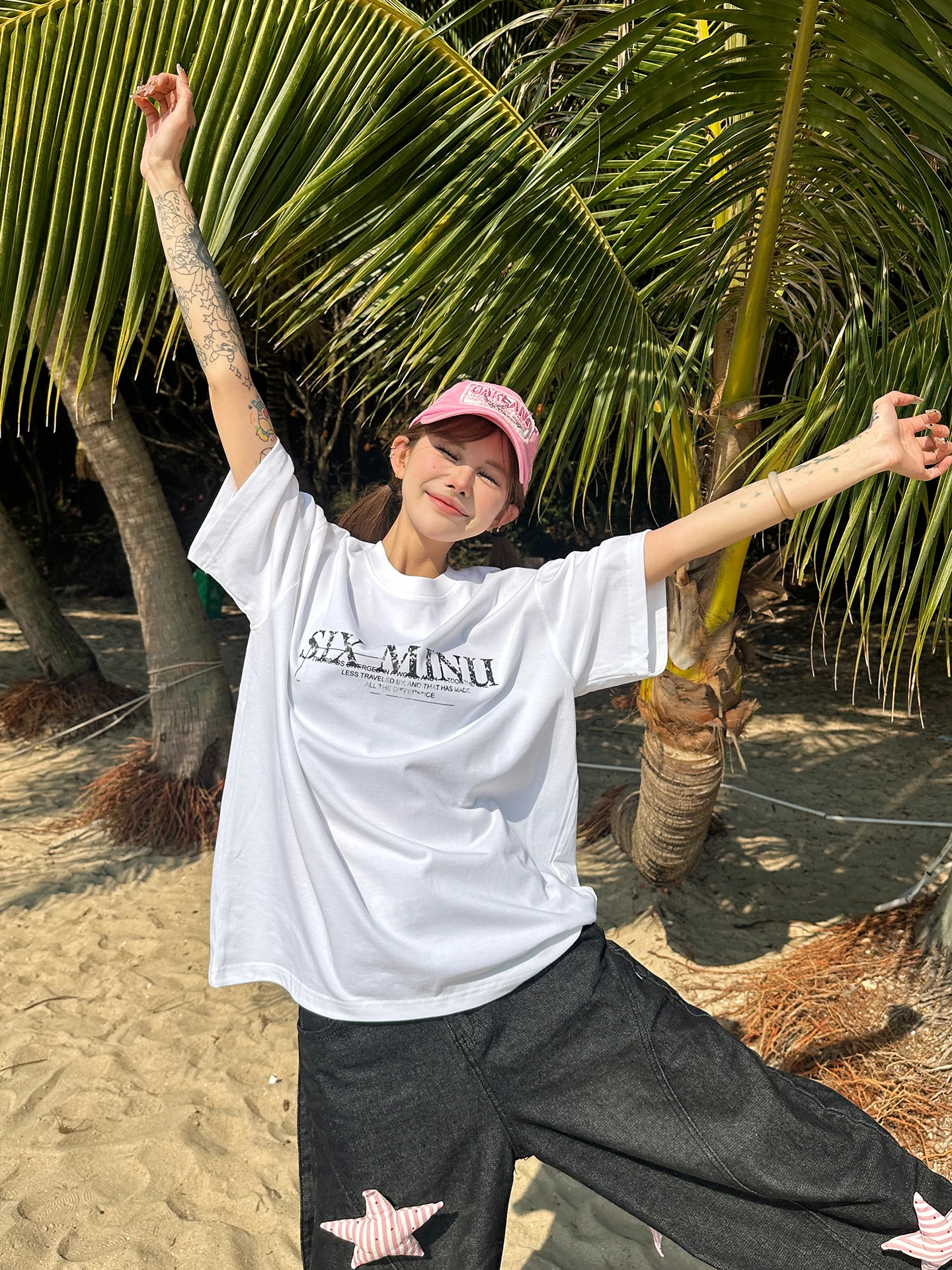 

Футболка унисекс из чистого хлопка, свободного кроя, с буквенным принтом, коротким рукавом и круглым вырезом, белая, повседневная, для мужчин и женщин, летняя, дышащая