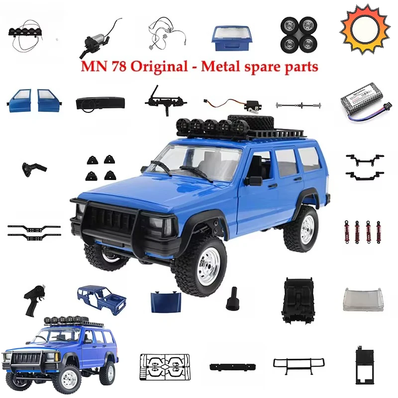 MN MN78 MN-78 RC Car Original Parts Axle Housing Center Net Tie Rod Front and Rear Door Wave Box Light Group Remote Control Seat