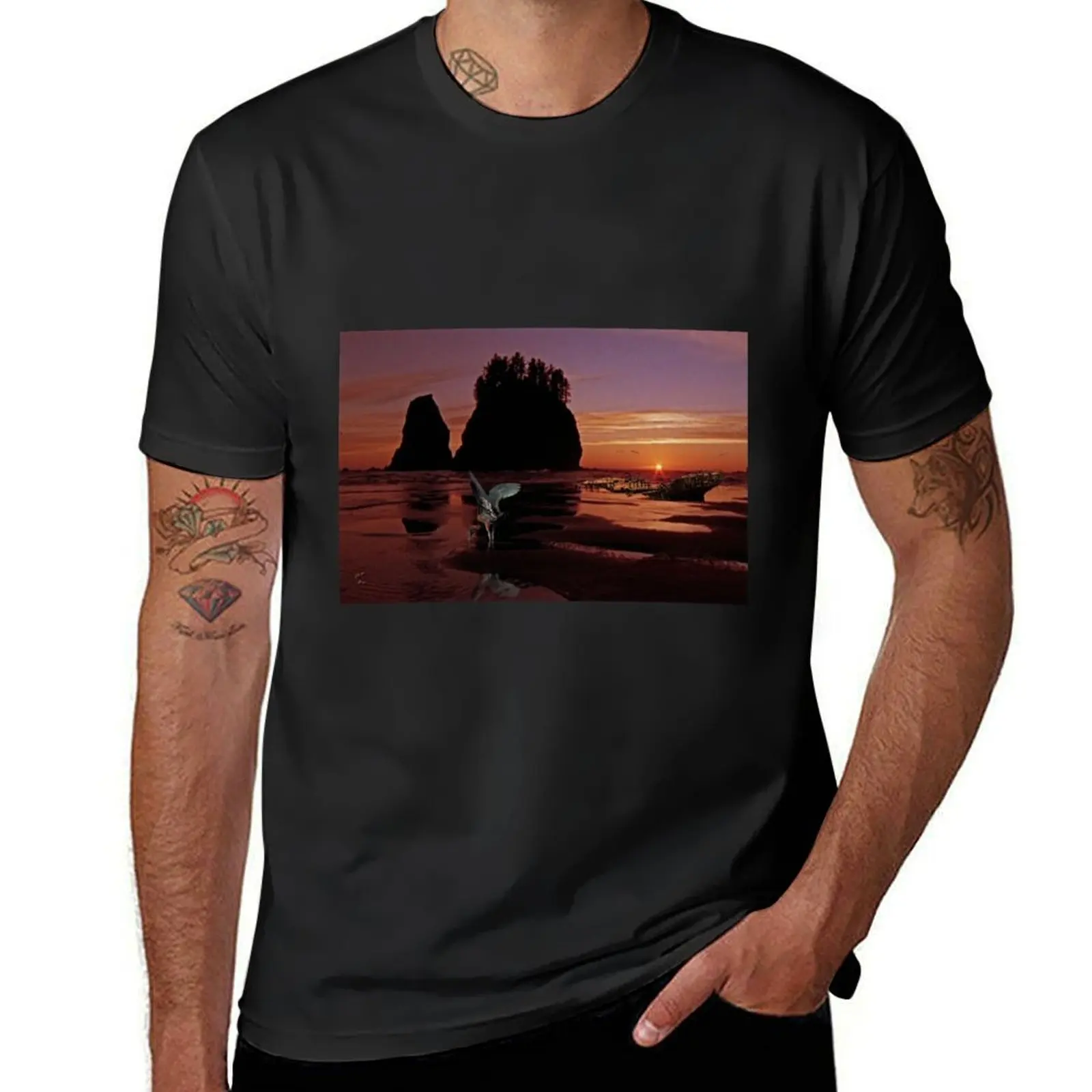 Lone Glossy Ibis T-Shirt plus size tops customs design your own new edition customizeds black t shirts for men