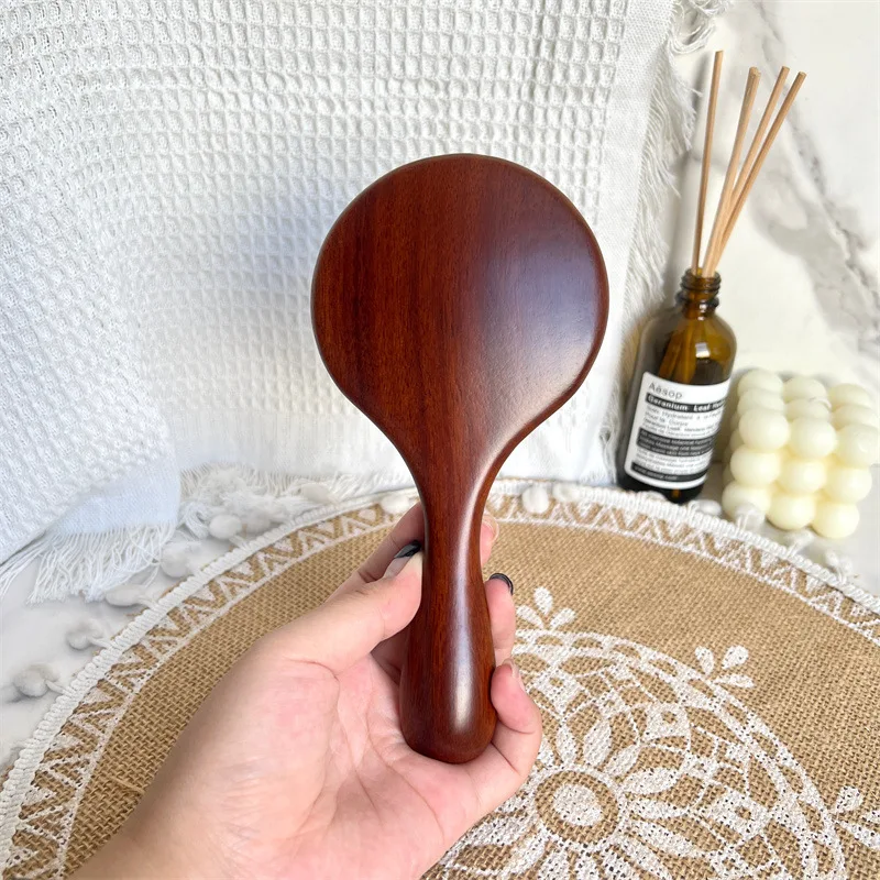 샌달우드 휴대용 화장 거울, 레트로 휴대용 원형 거울, 여행용 터치업 거울, 소녀들을 위한 선물