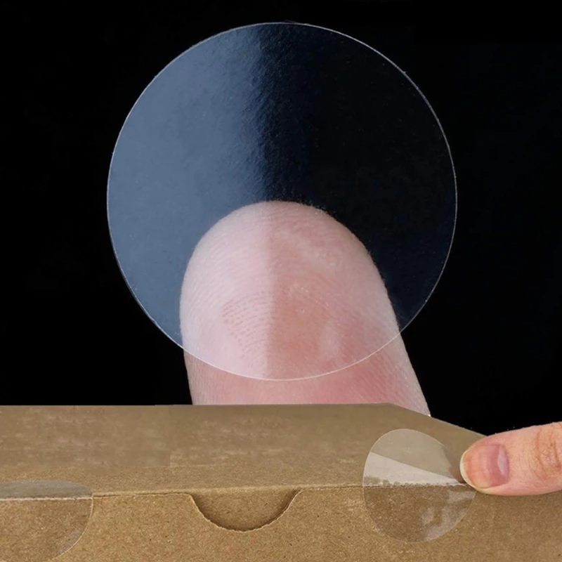 500pcs Клейтная оберточная метка прозрачная наклейка с обертыванием ПВХ для рассылки конверта .h05a