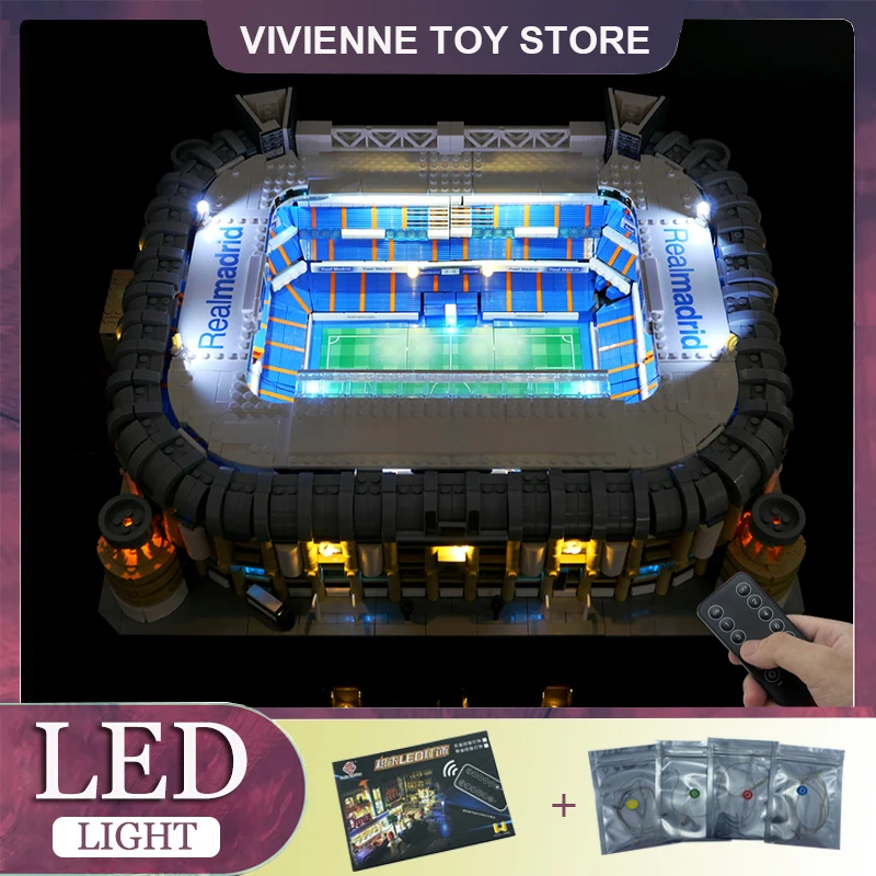 Kit d'éclairage LED RC bricolage pour stade LEGO 10299 Santiago et Bernabéu, lumière LED uniquement, modèle sans blocs