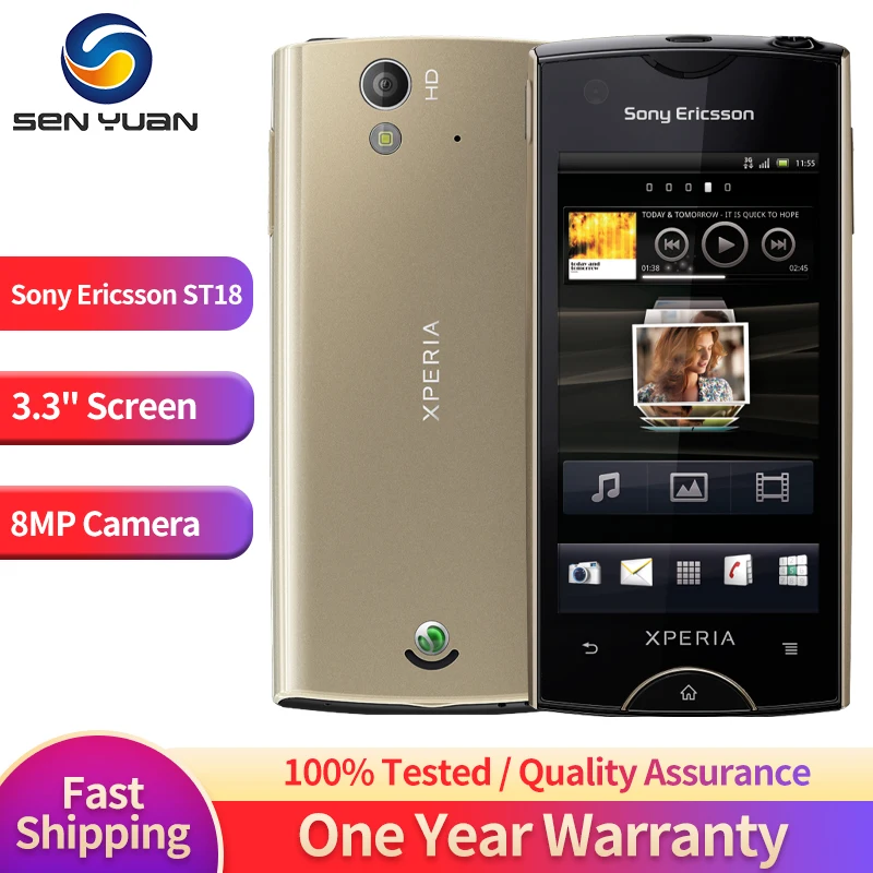 Sony Ericsson ST18i ST18 phone Unlocked Original Xperia Ray St18i 3.3 Inches Touch Screen 8MP Camera Android st18 phone