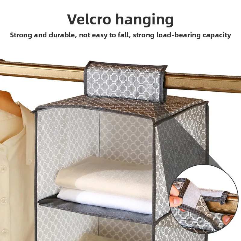 Multi-layer Storage Hanging Bag for Home Wardrobe Hanging Clothing Storage Bag Foldable Bag Miscellaneous Stereo Storage view 3