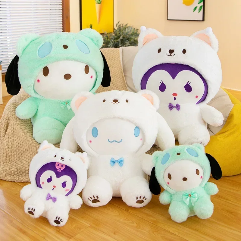 

Подушка плюшевая Sanrio Kawaii Kuromi Cinnamoroll полачко, 25 см