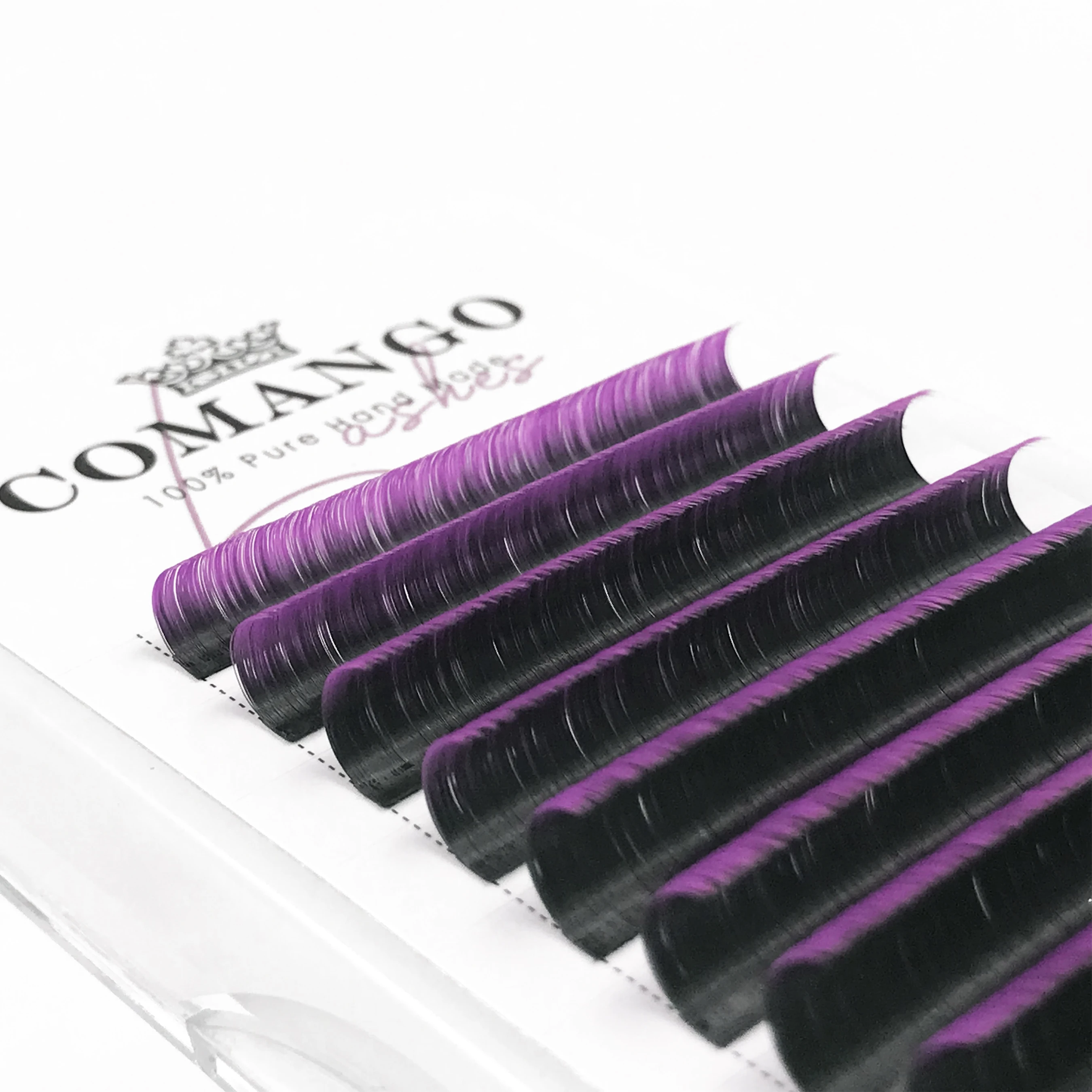 Ombre Colored Eyelash Extension Easy Fan Lashes Faux Mink Classic Red Green Pink Blue Purple Lash Professional Supplies