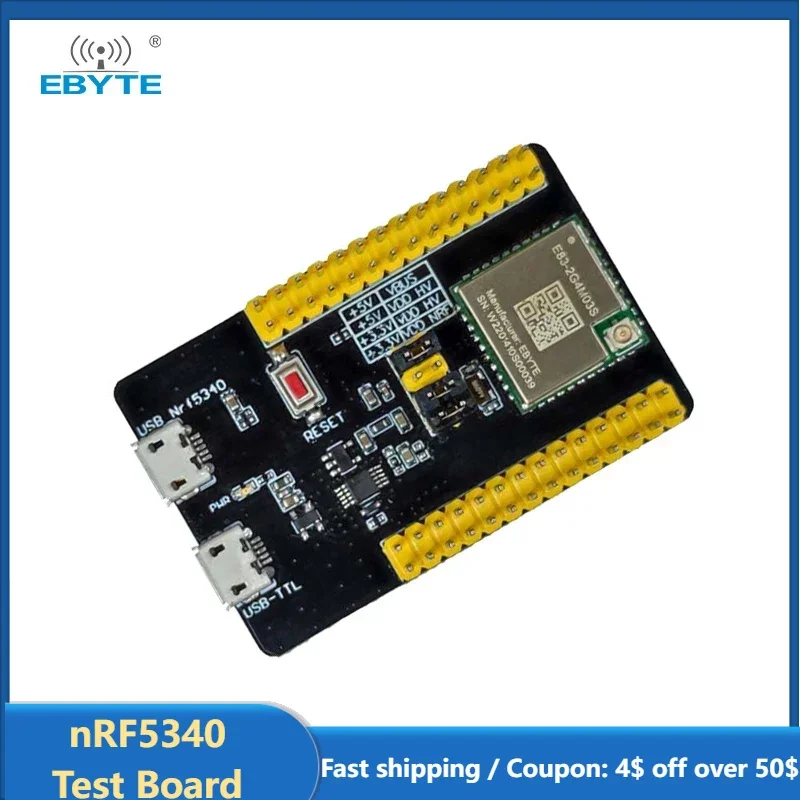 nRF5340 Wireless Mesh Bluetooth Test Board EBYTE E83-2G4M03S-TB USB Interface Easy to Develop Bluetooth Test Kit IPEX Antenna