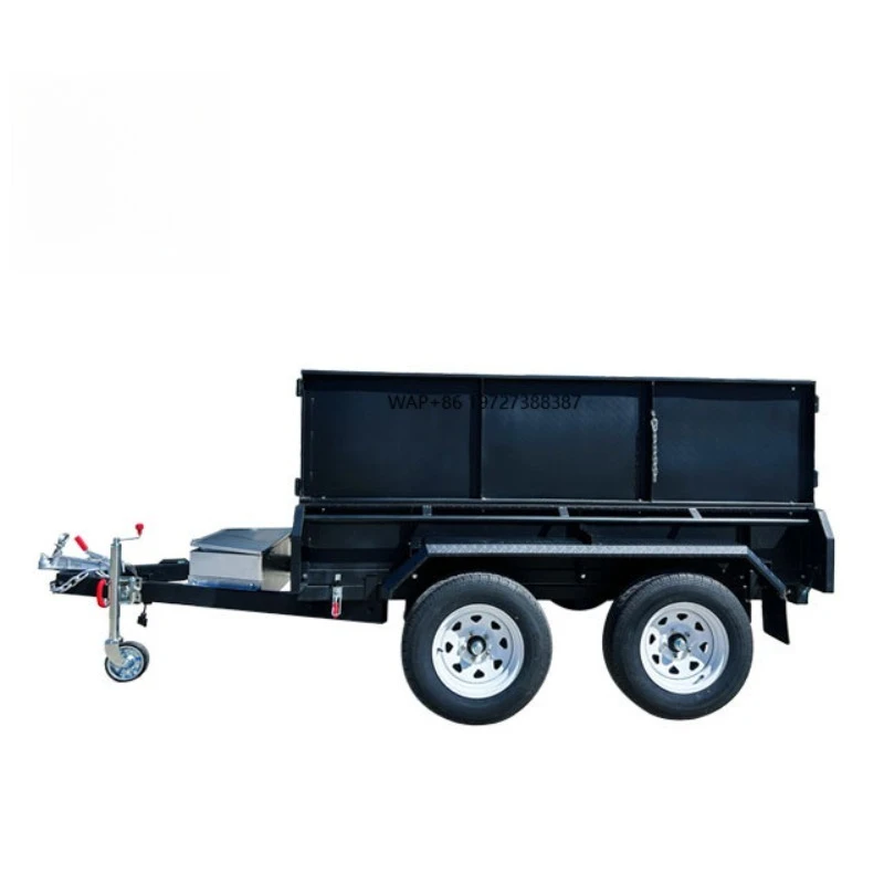 10*5 Hydraulic Tipper Box Trailer ATM 3500kg Tandem Axle Electric Brake with Cage