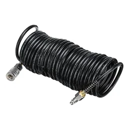 1/4 PE Flexible Compressor Air Hose Durable Practical Pneumatic Easy Apply Extension Inflating Coil Adapter Quick Coupler