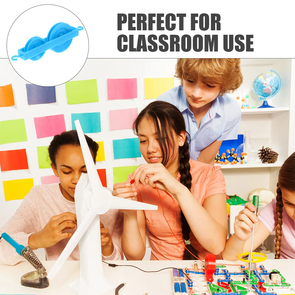 

4 Pcs Double Pulley Physics Mechanics Experiment Equipment Plastic Student Educational School Supplies Teaching Tool Lightweight