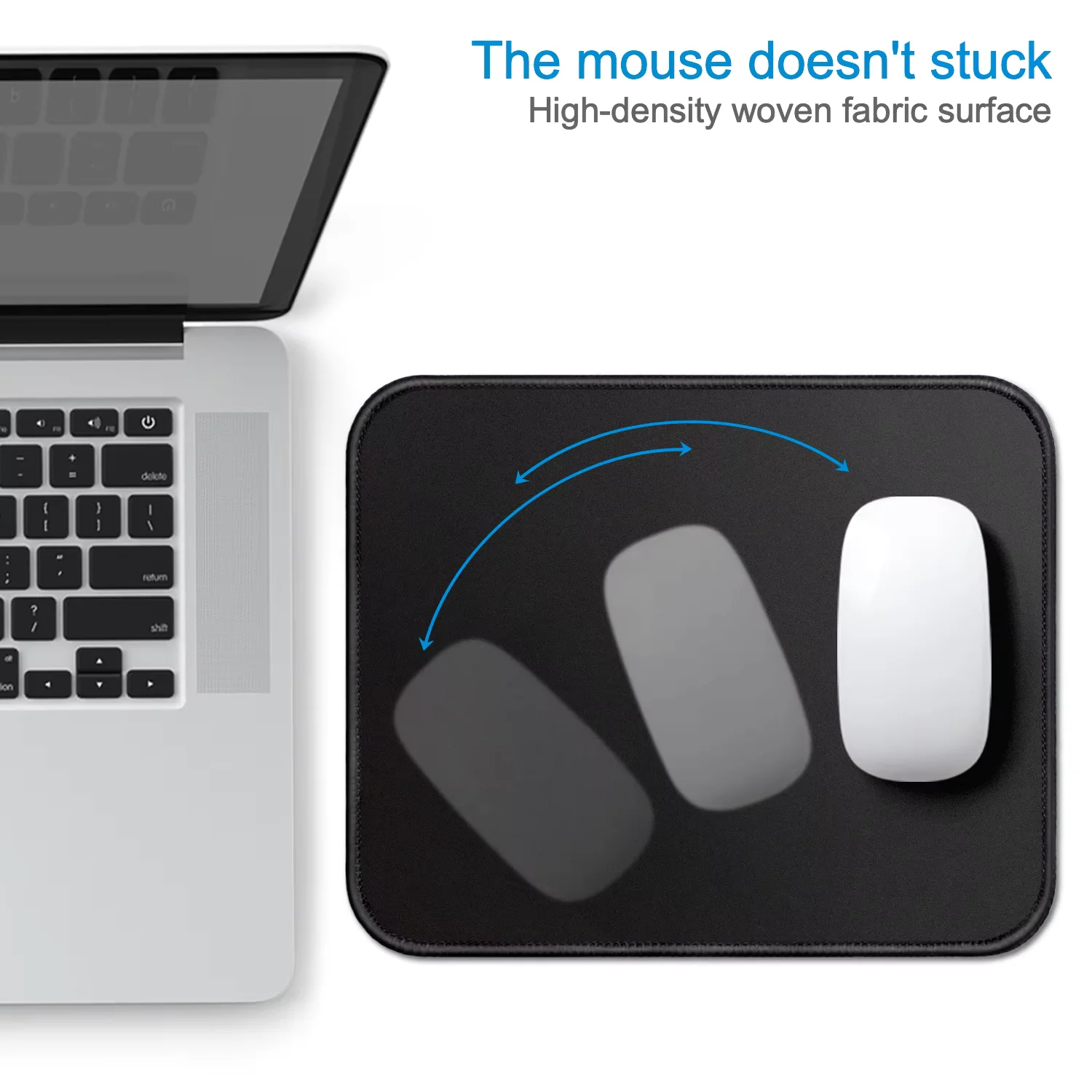 Geeignet für Computermaus – ergonomisches Mauspad mit genähtem Rand für Büro und Gaming-Laptops, bietet bequeme Handgelenkstütze. – Detail 3
