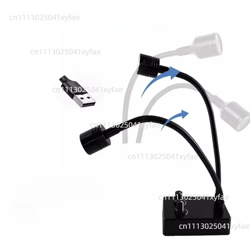 LED Universal Hose Work Desk Lamp, USB Small Spotlight for Repairing and Industrial Microscope