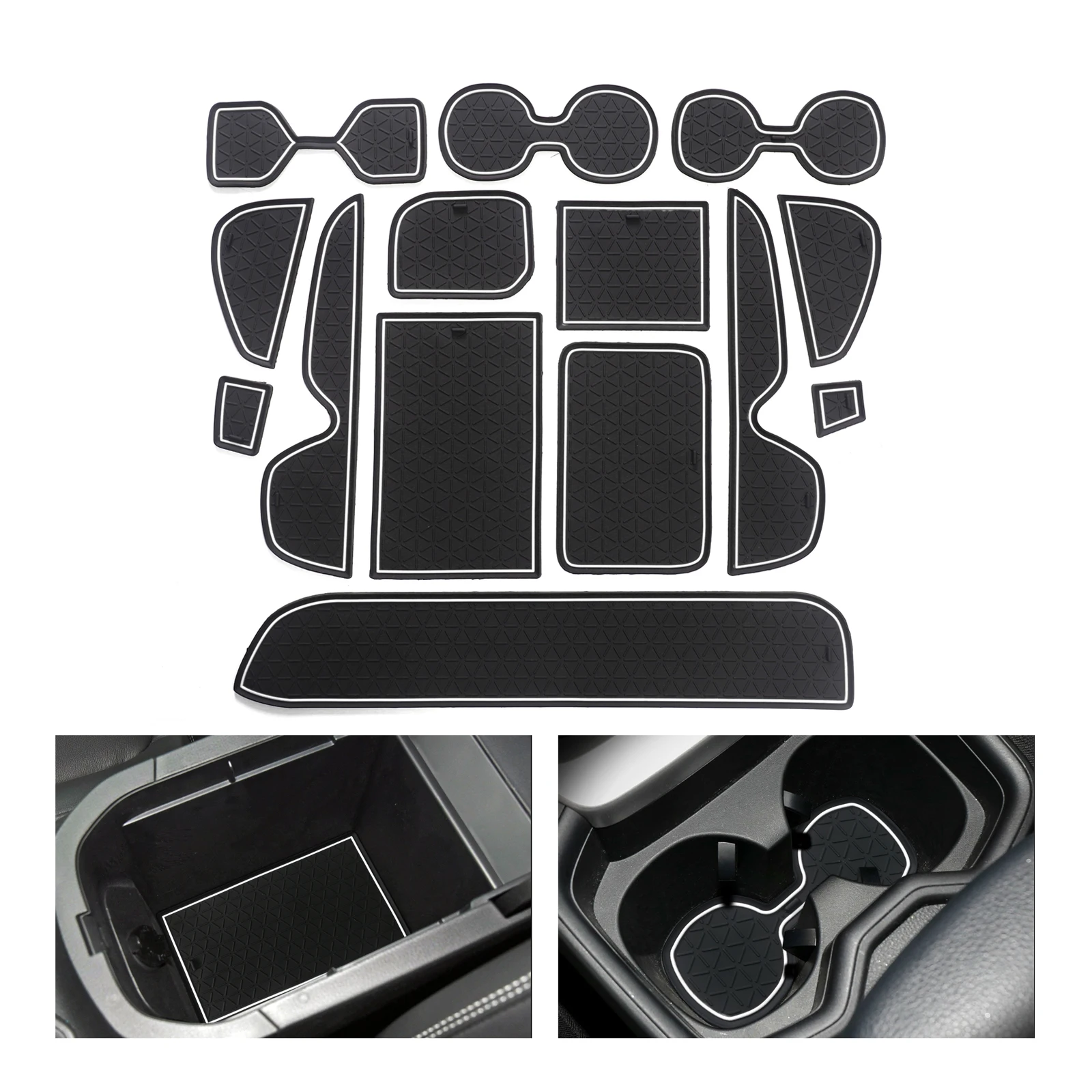 for Toyota RAV4 2019 ~ 2022 XA50 Anti-Slip Gate Slot Cup Mat Car Door Groove Pad Interior Accessories