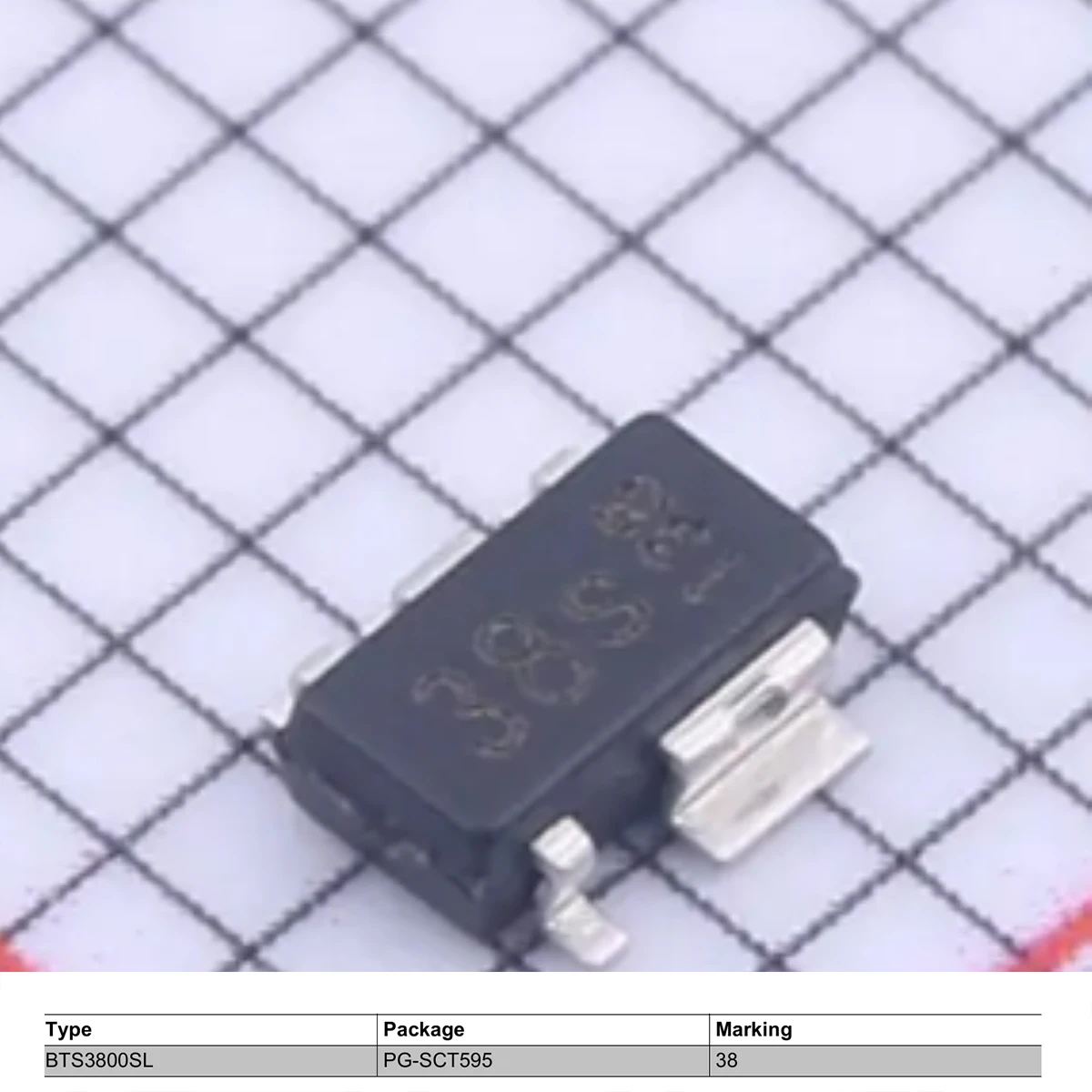 10PCS BTS3800SL PG-SCT595 Marking 38 Switch/Driver 1:1 N-Channel 350mA NEW Original Smart Low Side Power Switch BTS3800SLHTSA1