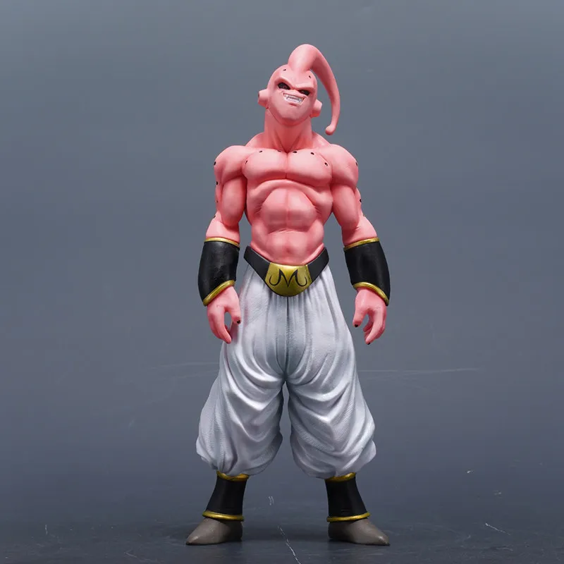 Figura de acción de Dragon Ball Majin Buu, estatua muscular en pose de pie, decoración de escritorio, modelo coleccionable, juguete para fanáticos del anime