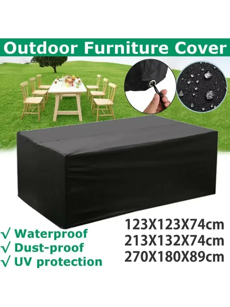 210D Oxford stoffen beschermhoes voor tuintafel 1-delige tuinmeubelhoes Waterdicht en winddicht Uv - afbeelding 2