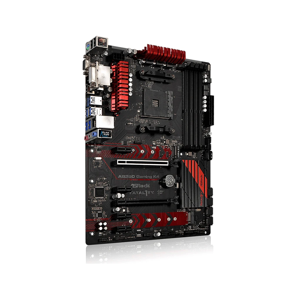 ASRock Fatal1ty AB350 Gaming K4 Motherboard AMD B350 CPU Socket AM4 Support Ryzen 9 5900X 3900XT Ryzen 7 5800X3D 5800X DDR4 ATX