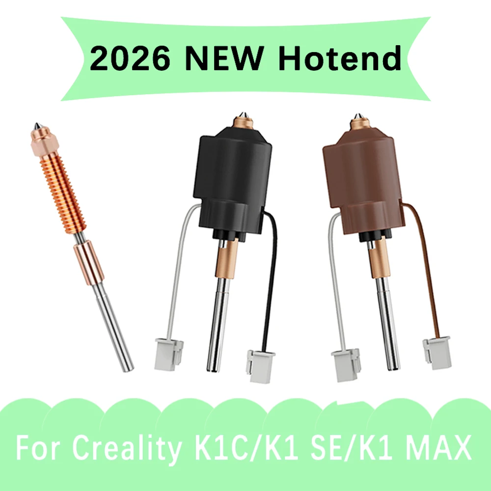 2026 NEW Hotend For Creality K1C K1 MAX K1 SE Ceramic Heating Block Kit Quick-Swap Integrated Nozzle High Flow Printing