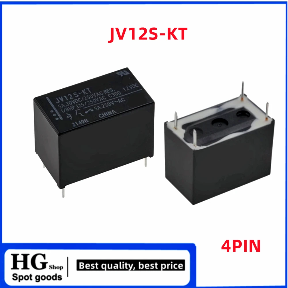 5PCS/Lot Original JV24S-KT JV-24S-KT JV24-KT 4PIN 5A 30VDC/250VAC 24VDC Power Relay