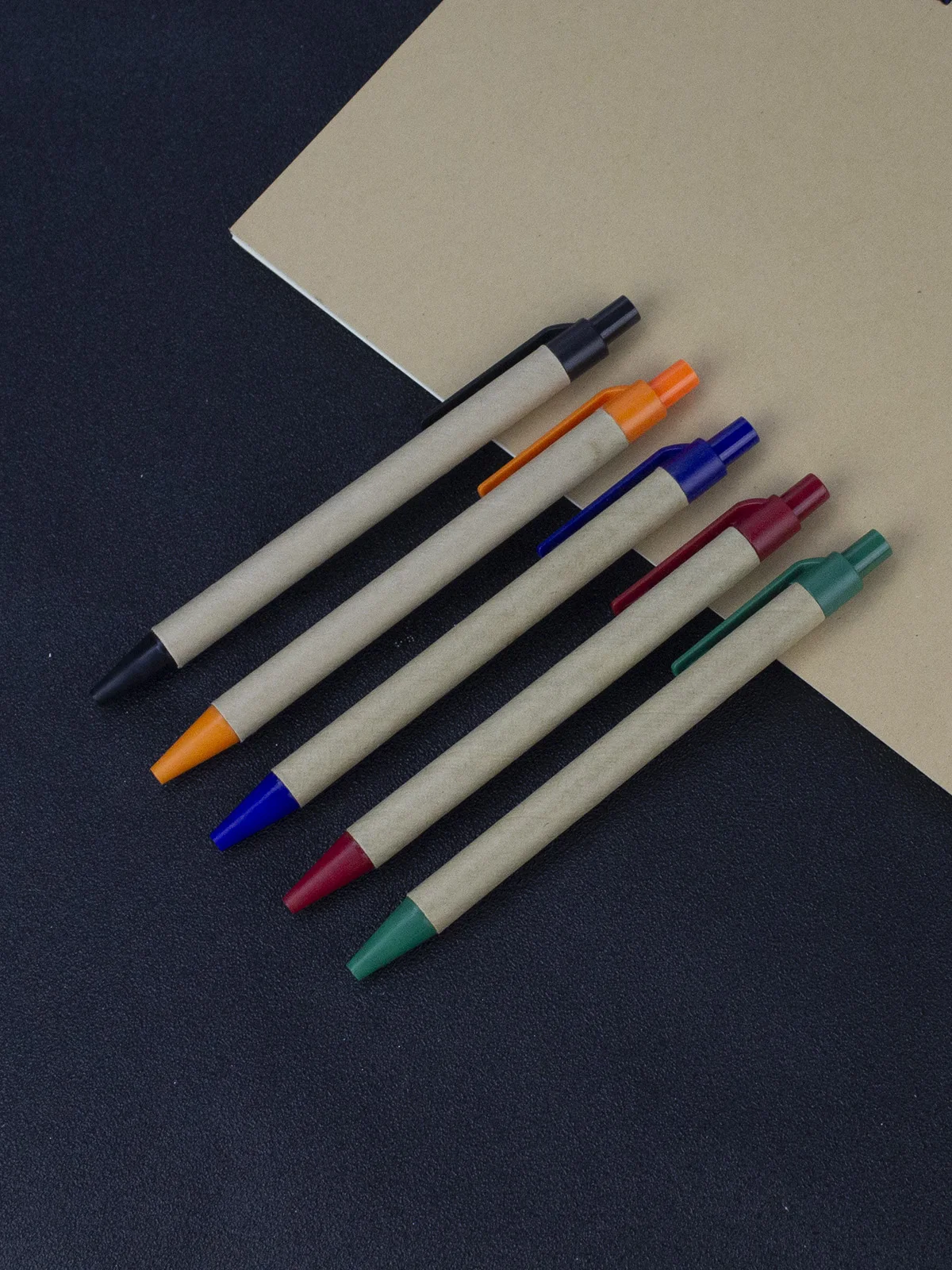 Lot 100pcs ECO Paper Ball Pen Black Ink Ballpoint Green Concept Custom pen Promotion Logo Gift Giveaway Personalized Pen Freebie