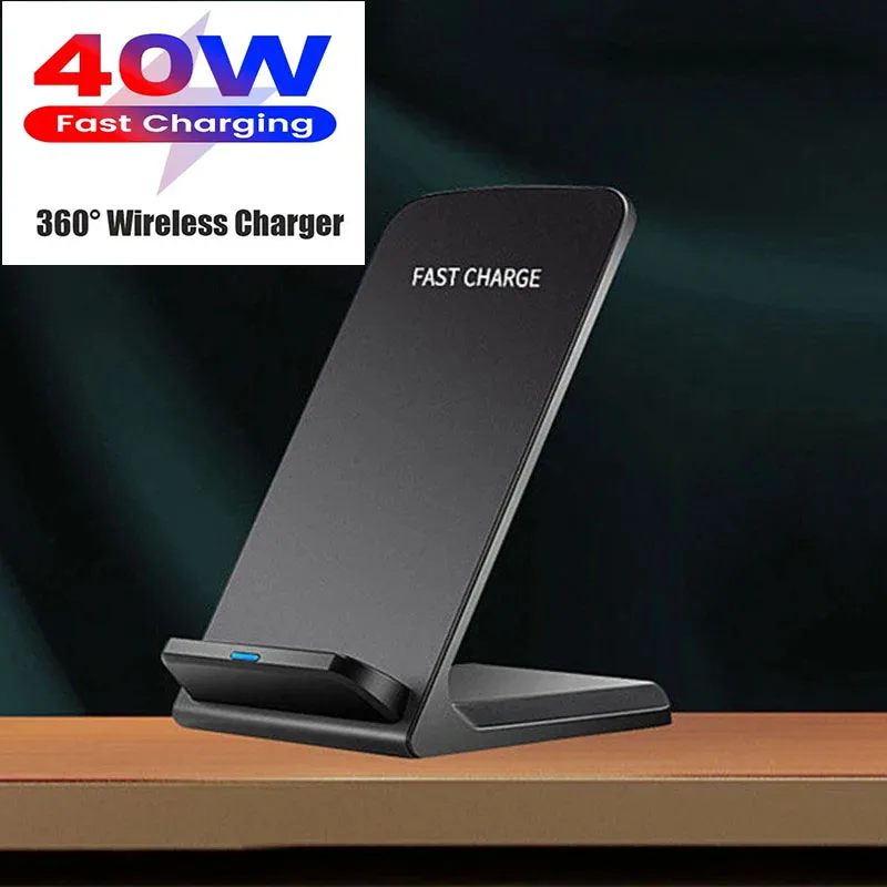

40W Fast Wireless Charger support for Samsung S24 S23 S22 21 Ultra Quick Charging Stand For iPhone 15 14 13 12 Pro Max Xiaomi 14