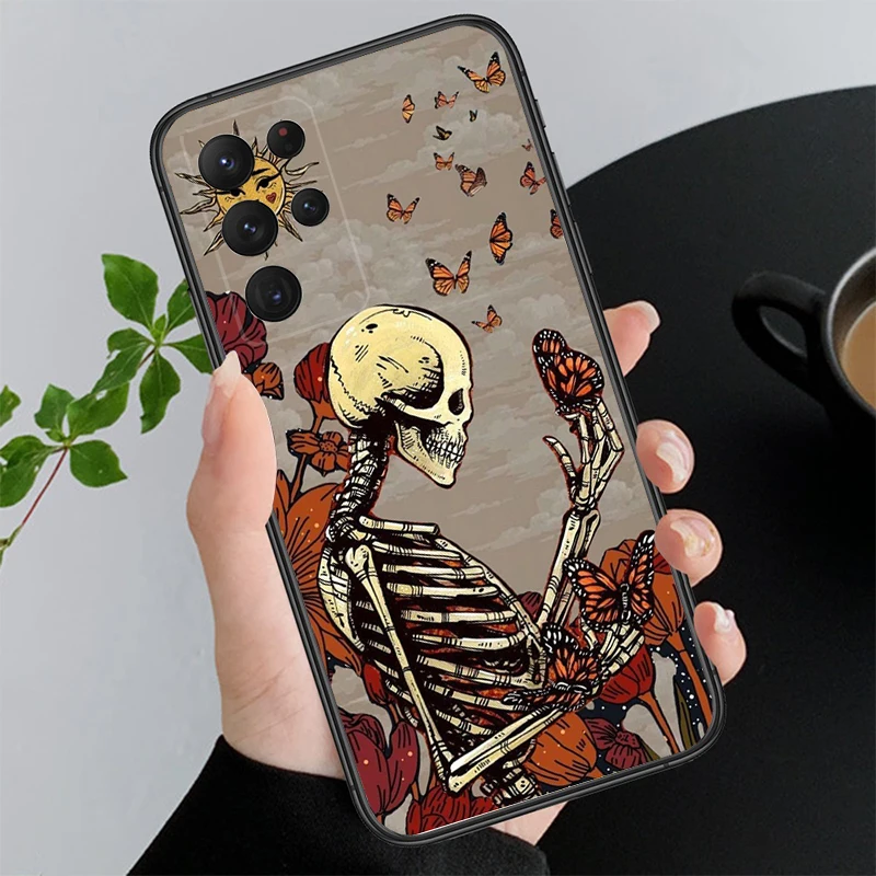 Skeleton Phone Case For Samsung S25 S24 S23 S22 S21 Ultra S24 S23 S22 S21 Plus S24 S21 S20 FE