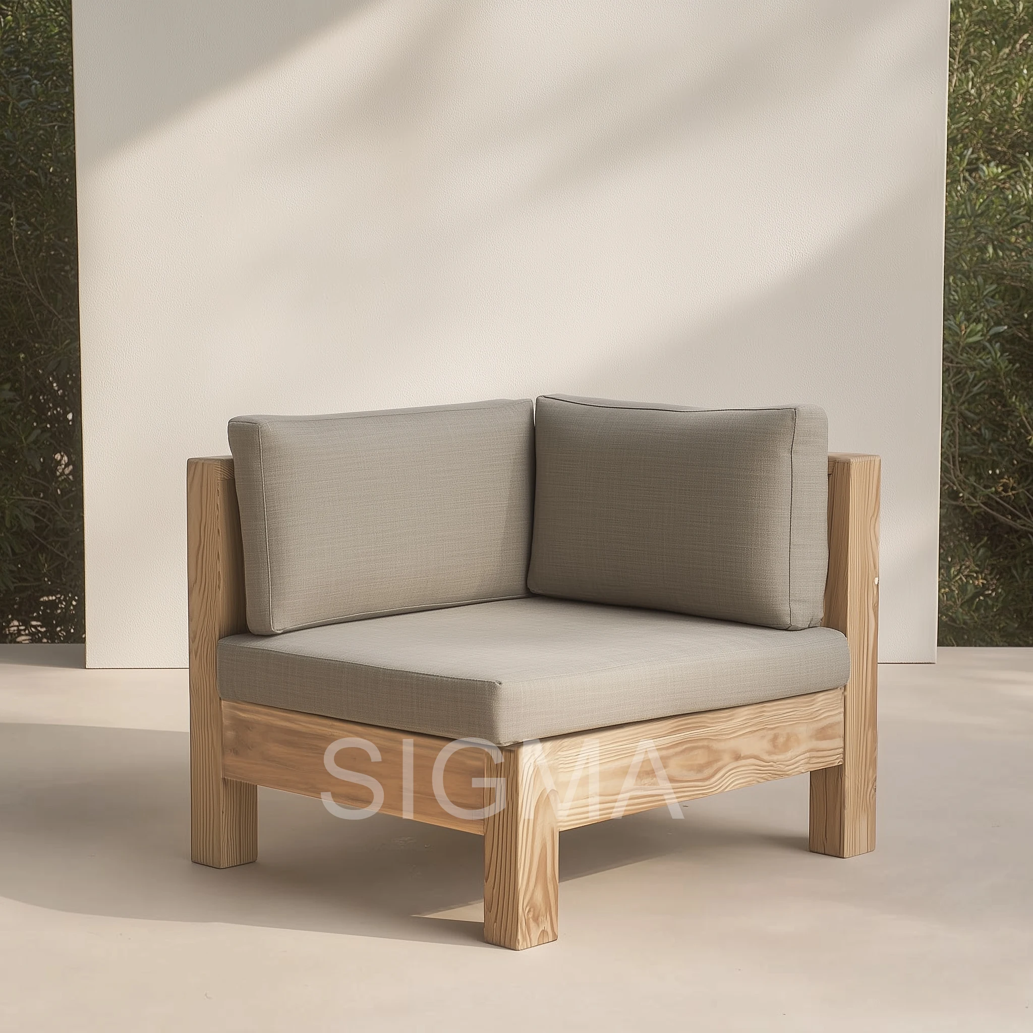 Outdoor Luxury Teak Wood Sofa Waterproof Modern Garden Furniture Set for Hotel Villa Patio Sofa