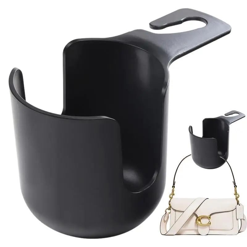 Car Back Seat Cup Holder, Hangable Drink Holder, organizadores interiores, Multifuncional Bag Hooks, fácil instalação