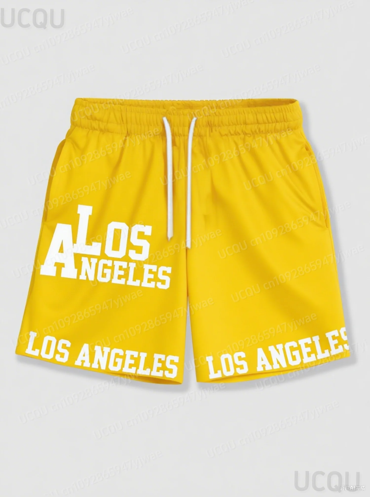 Calções de banho masculinos de verão los angels impresso férias calções de banho secagem rápida havaiano praia shorts roupas masculinas