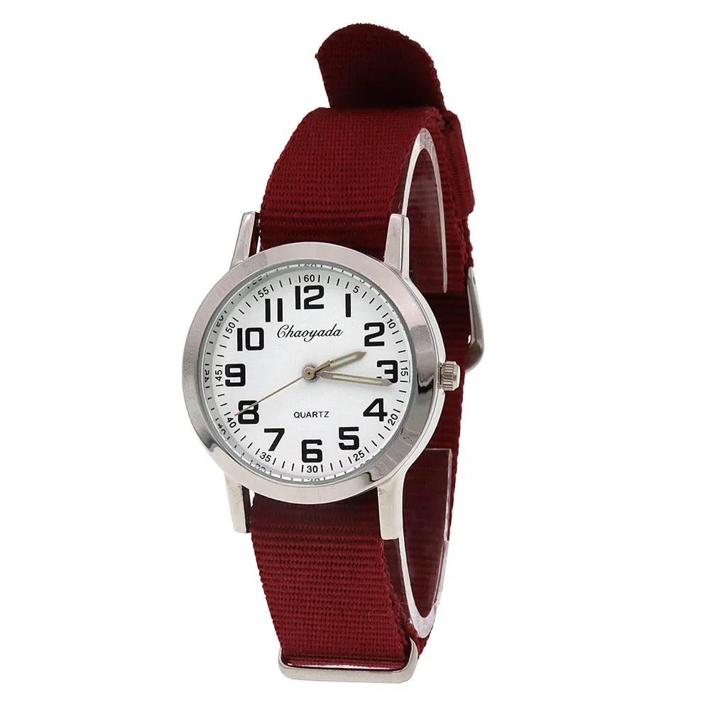 Women Casual Nylon Strap Student Watches Simple Boy Girls Watch Quartz Clock Dress Women's Watches