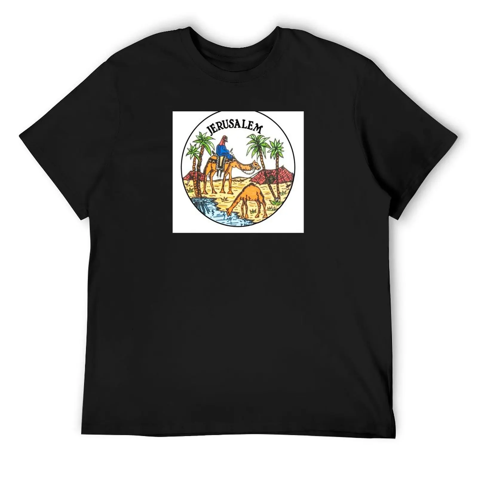 Jerusalem Camels and Tents T-Shirt summer clothes quick-drying shirts graphic tee shirts graphic mens vintage t shirts