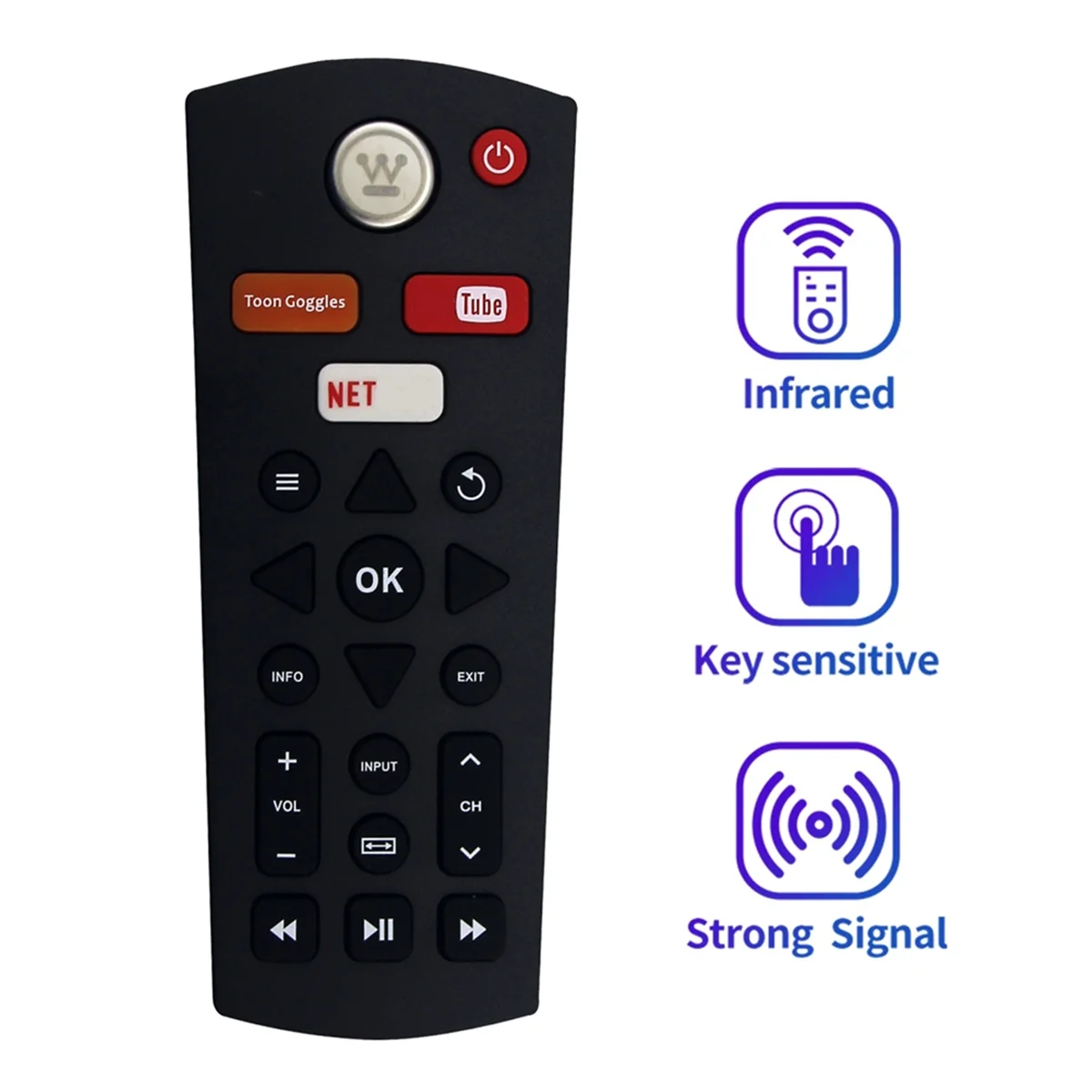 A57G-Remote Control Replace for Westinghouse TV WD65MC2400 WD42FB2680 WD32FB2530 WD40FB2530 WD24HB2600 WD65MC2240 WD32FC2240